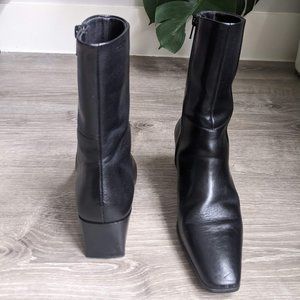 Vagabond Leather Midi Heeled Gabi Boots